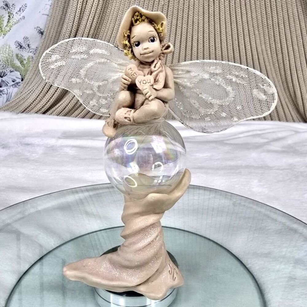 Vintage 1992 Bubble Fairies Magenta Figurine Jessica DeStefano for Rawcliffe